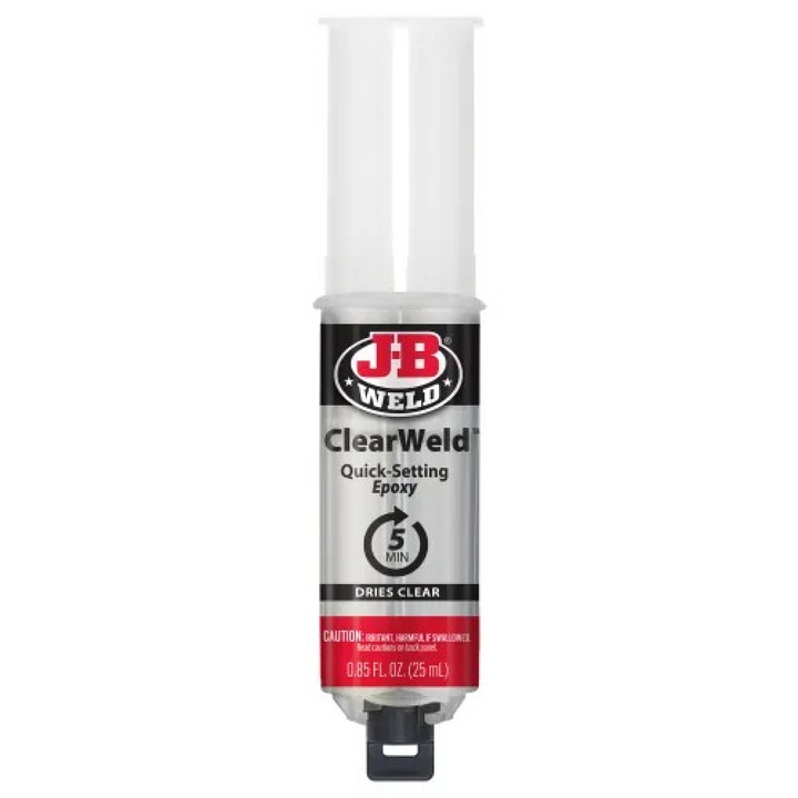 J-B Weld 50112 ClearWeld Epoxy Syringe, 25 mL