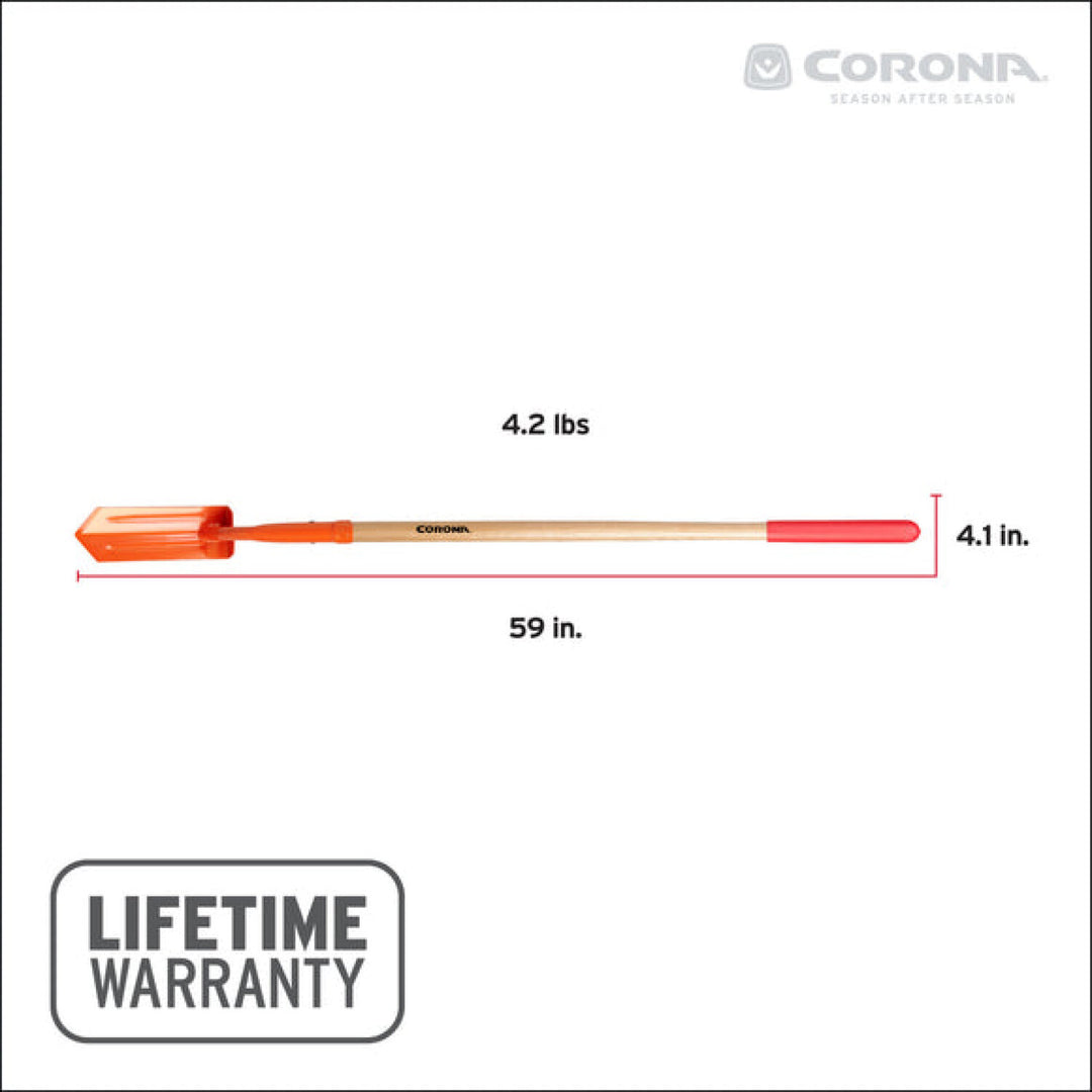 Corona SS16400  Trench Hardwood Shovel, 12 Gauge, 4 in.