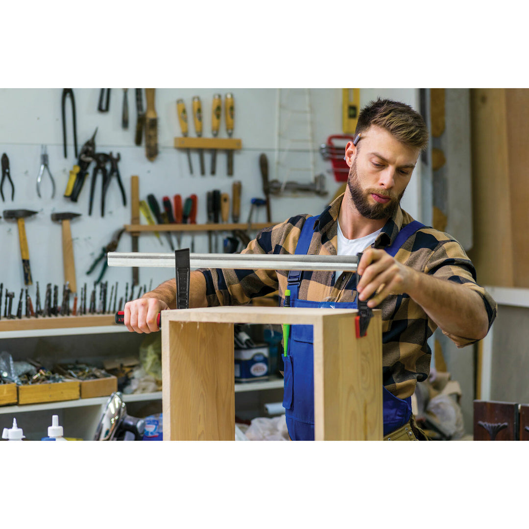 Bessey TGJ2.536+2K Clamp, woodworking, F-style, 2K handle, replaceable pads, 2.5 In. x 36 In., 600 lb