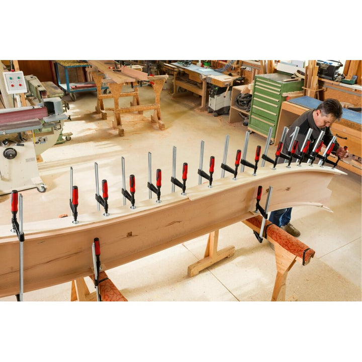 Bessey TGK4.524+2K Clamp, woodworking, F-style, 2K handle, replaceable pads, 4.5 In. x 24 In., 1540 lb