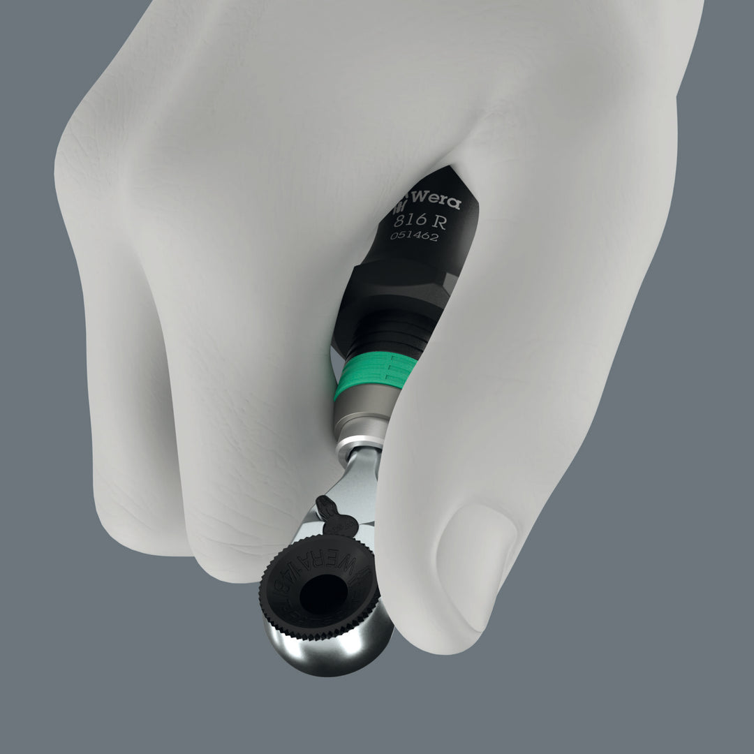 Wera 8011 Zyklop Mini 4 Bit Ratchet, 1/4" x 50 mm