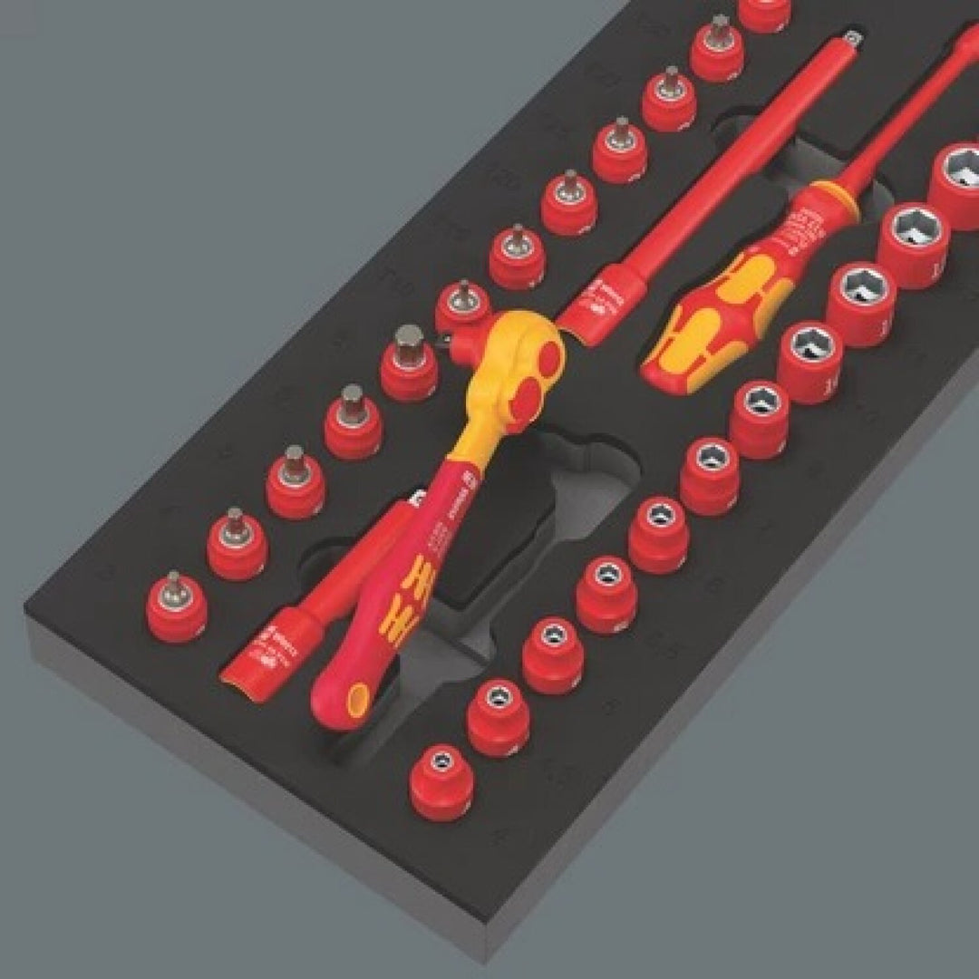 Wera 05150117001 9727 Foam insert 8007 A VDE Zyklop VDE ratchet set 1, 1/4"