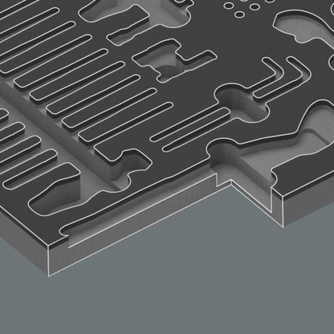 Wera 05150153001 9753 Foam insert Kraftform Kompakt maintenance set 1 , 45 pieces