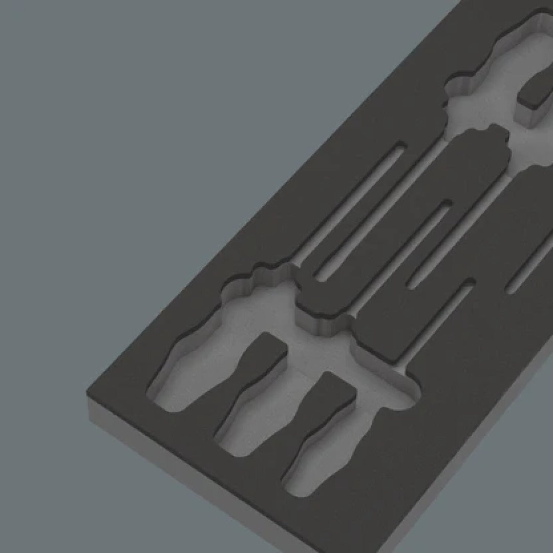 Wera 05137171001 98113 Foam Insert Kraftform Series 900 Chiseldriver Set 2, Without Tools