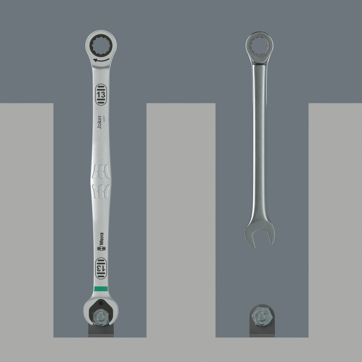 Wera 6007 Joker SB Ring Ratchet Spanner, Long Design, 19 x 334 mm