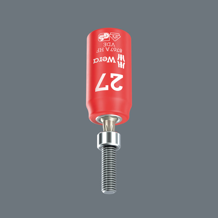 Wera 8767 A VDE HF TORX® Zyklop Bit socket, insulated, with 1/4" drive, with holding function, T27