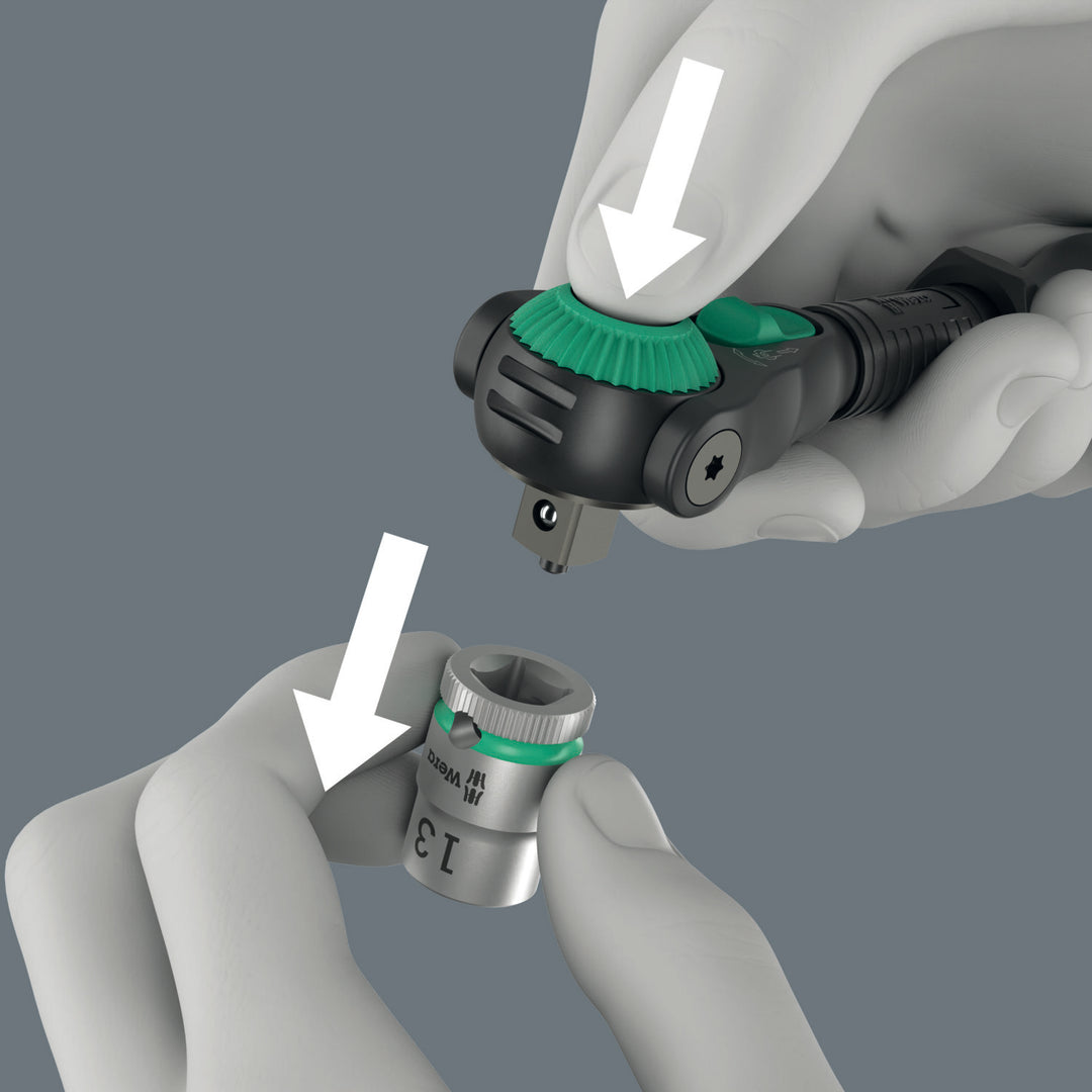 Wera 8000 A Black Edition Zyklop Speed Ratchet with 1/4" Drive