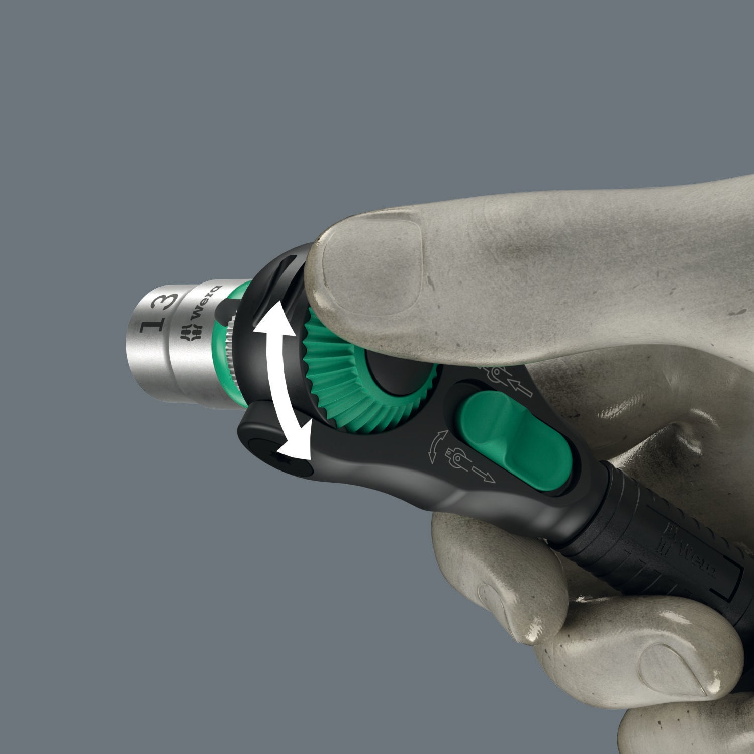 Wera 8000 A Black Edition Zyklop Speed Ratchet with 1/4