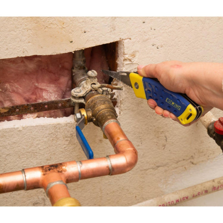 Estwing 42466 2-In-1 Folding Jab Saw with Retractable Utility Knife