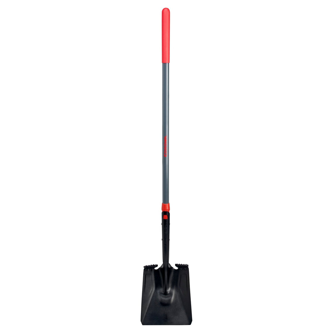 Corona SS16020 Boron Steel 14-Gauge Square Point Shovel, Fiberglass Handle