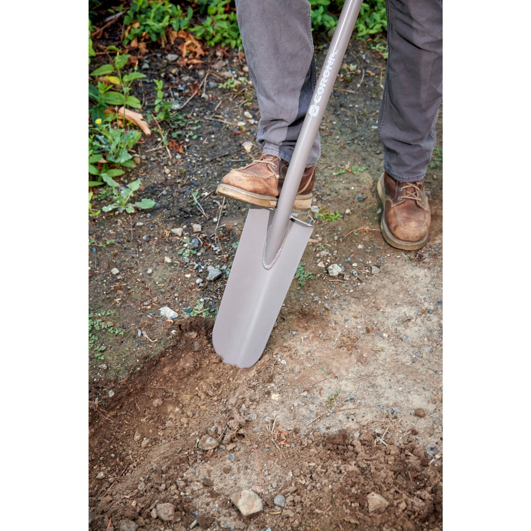 Corona AS 90110 All-Steel 12-Gauge 14-1/2 in. Sharpshooter Spade Shovel, D-Grip Steel Handle
