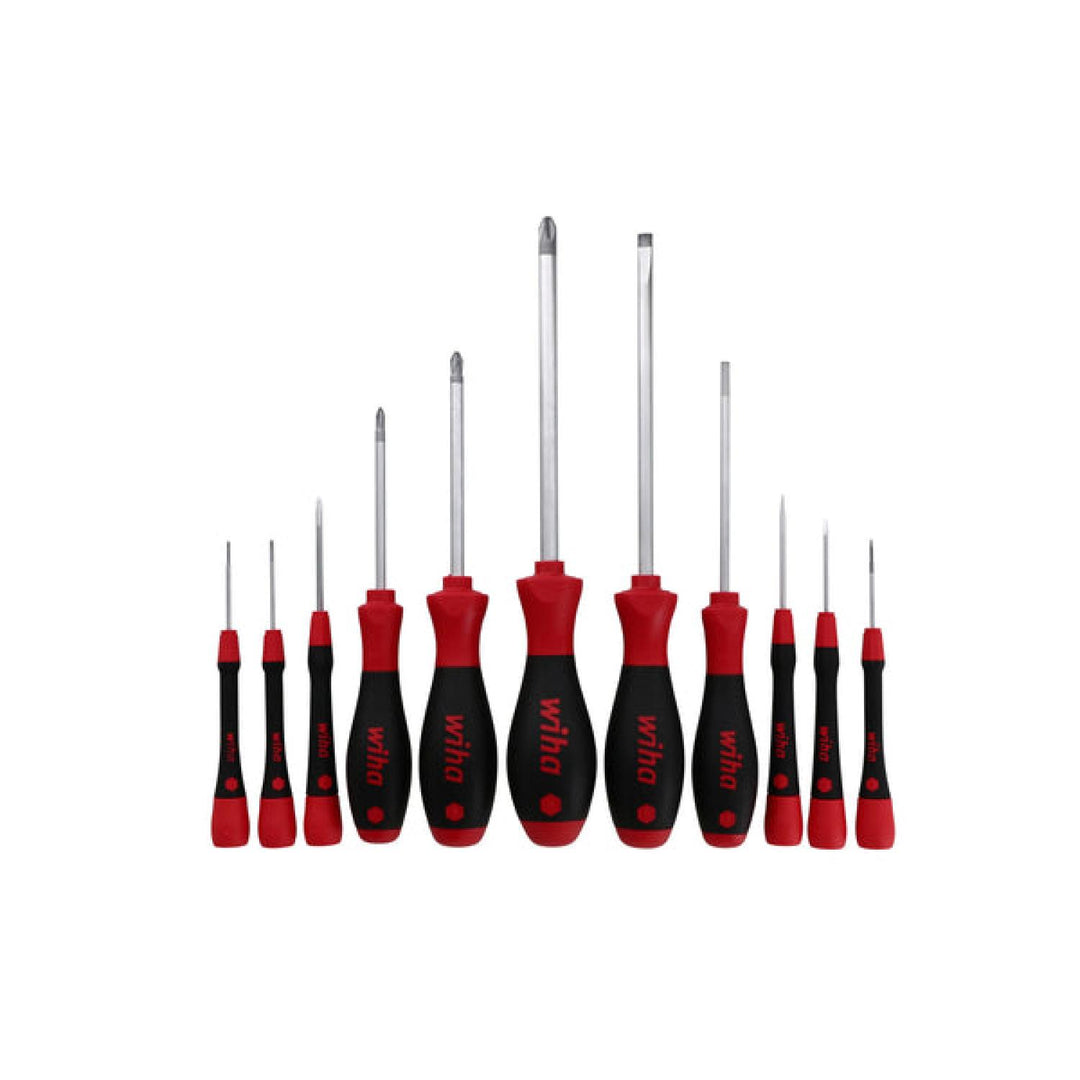 Wiha Tools 30293 SoftFinish & Precision PicoFinish Screwdriver Set, 11 Pc.