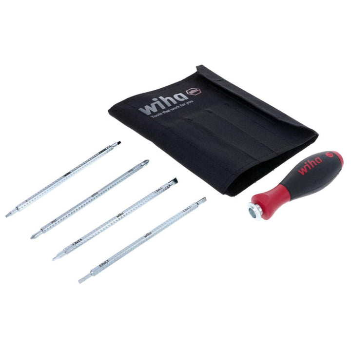 Wiha Tools 28194 5 Piece Drive-Loc VI Slotted/Phillips/Square Pouch Set