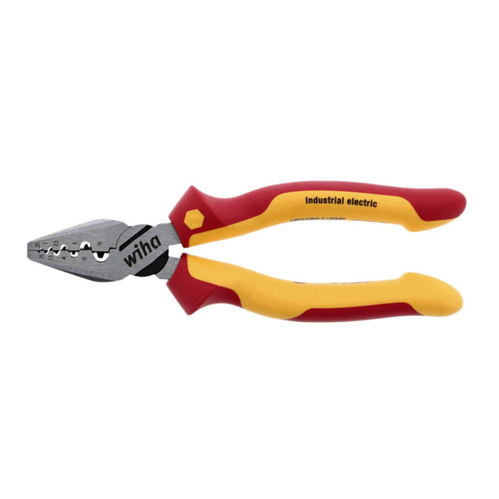 Wiha Tools 32945 7" Insulated Industrial Crimping Pliers