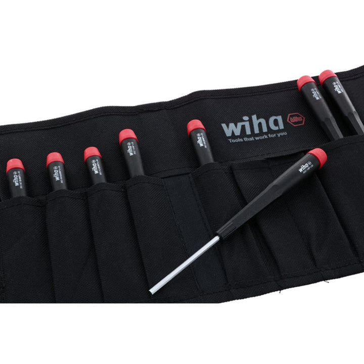 Wiha Tools 26399 Precision Hex Inch Screwdrivers 8 Piece Set in Canvas Pouch
