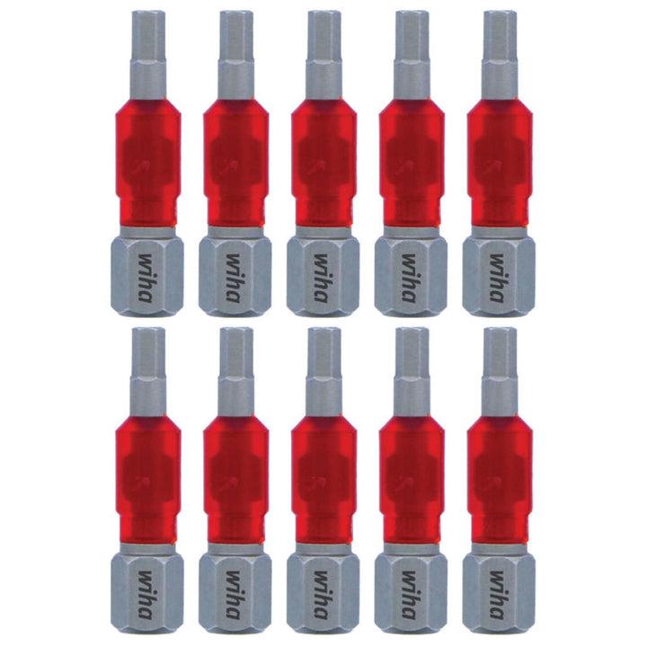 Wiha Tools 76526 MaxxTor Impact Bit Hex 6.0mm x 29mm - 10 Pack