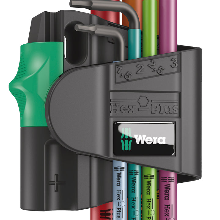 Wera 950/7 Hex-Plus Multicolour Magnet 1 L-key set, metric, BlackLaser, 7 pieces