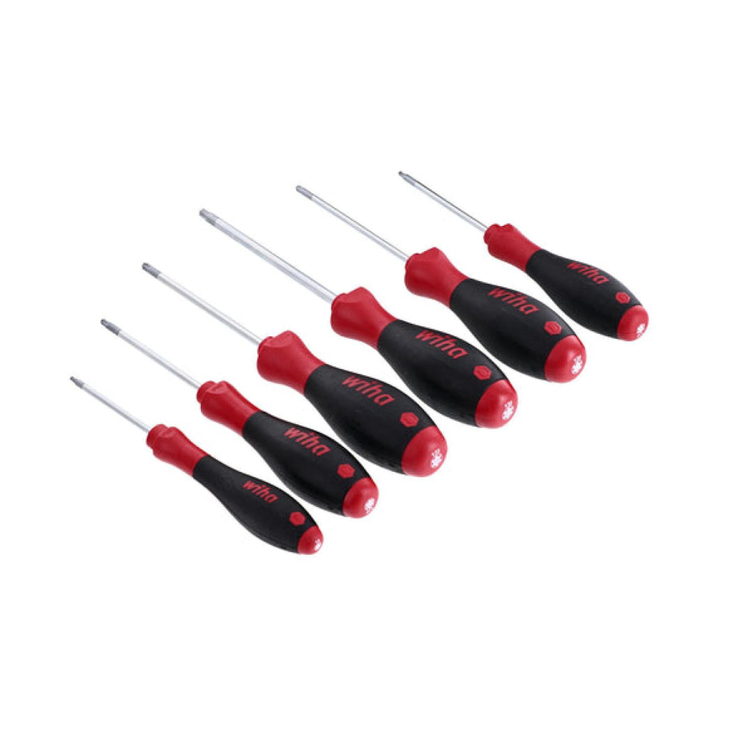 Wiha Tools 36290 SoftFinish MagicSpring Screw Holding TORX® Screwdriver Set, 6 Pc.