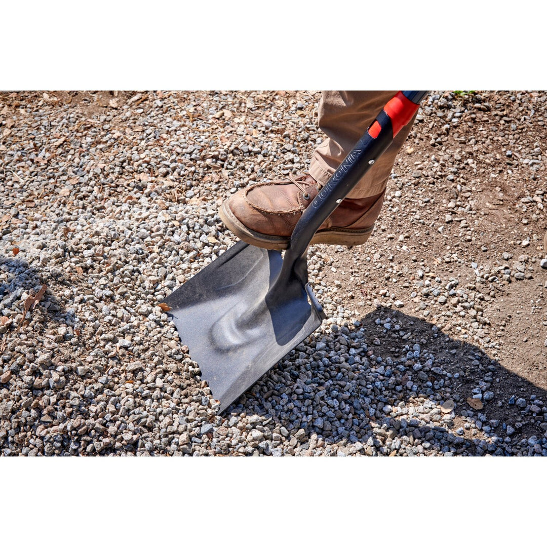 Corona SS16020 Boron Steel 14-Gauge Square Point Shovel, Fiberglass Handle