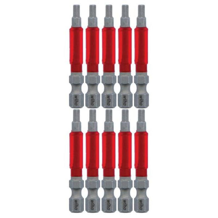 Wiha Tools  76570 MaxxTor Impact Bit Hex 1/8" x 49mm - 10 Pack