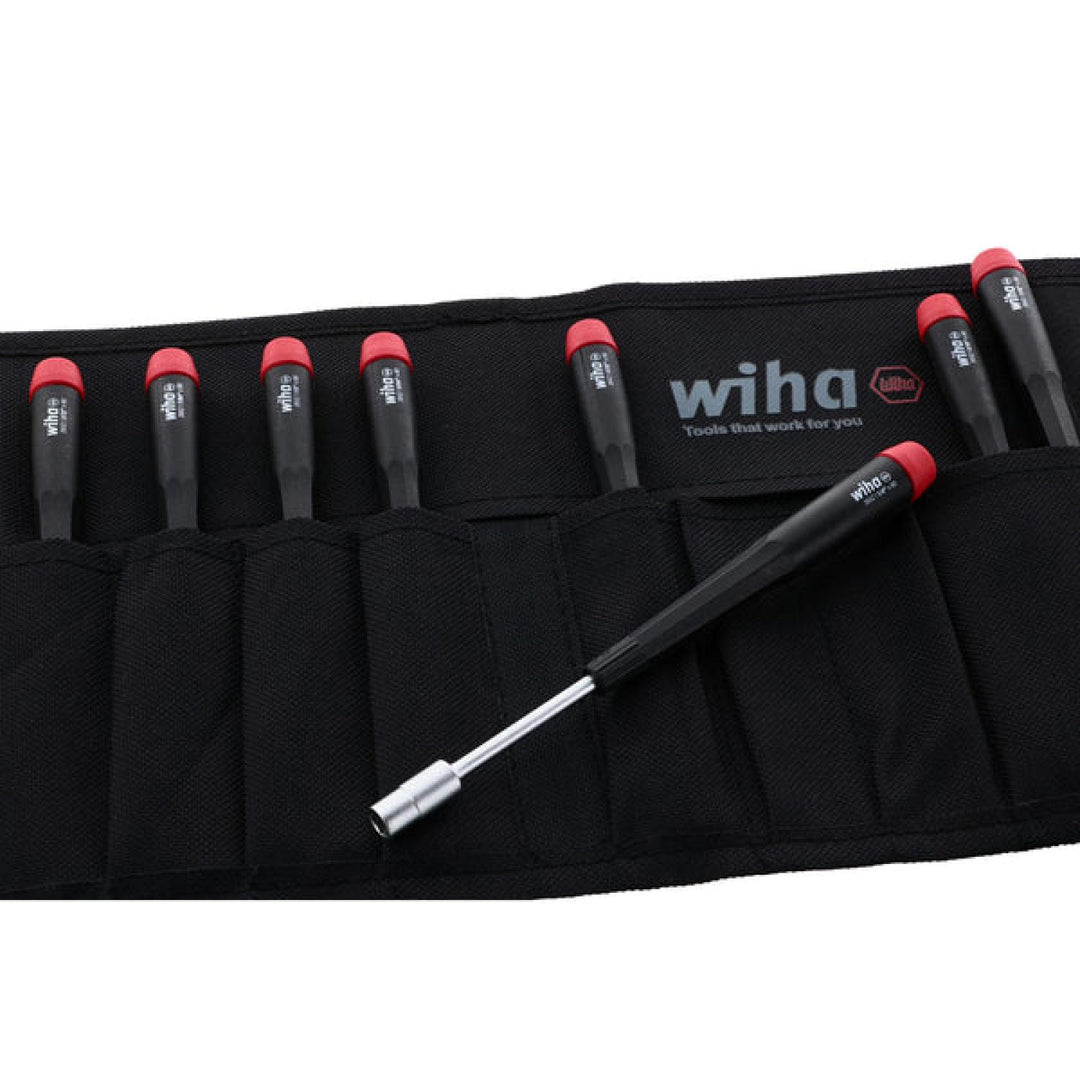 Wiha Tools 26599 Precision Inch Nut Drivers with Canvas Pouch, 8 Pc. Set