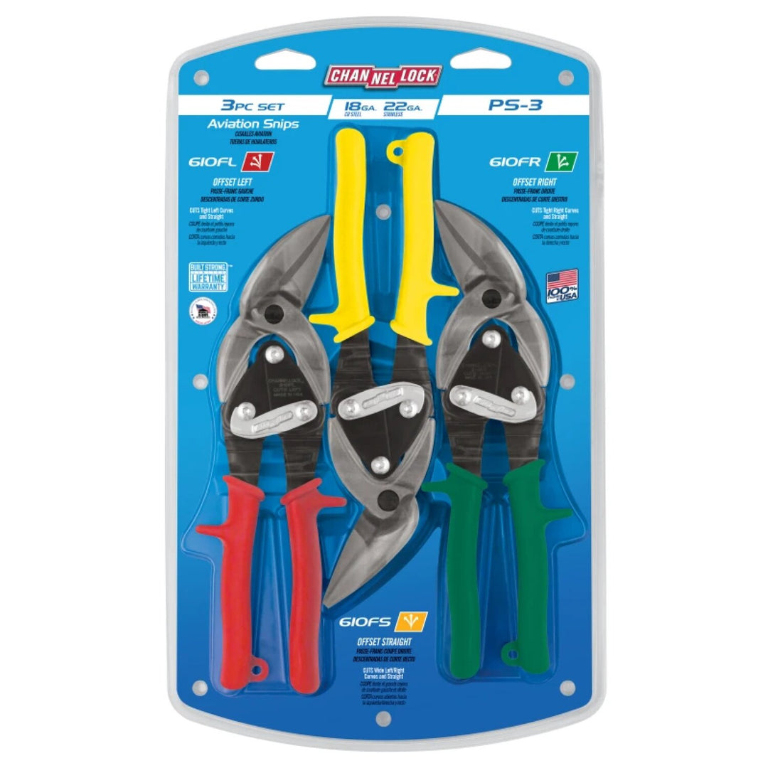 Channellock PS-3 3pc Aviation Snip Set