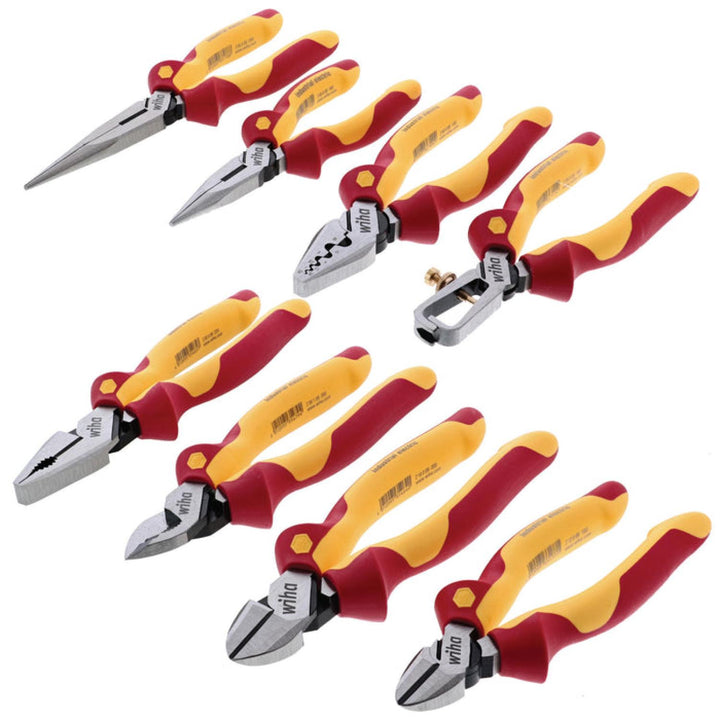 Wiha Tools 32987 Insulated Industrial Pliers and Cutters Set, 8 Pc.