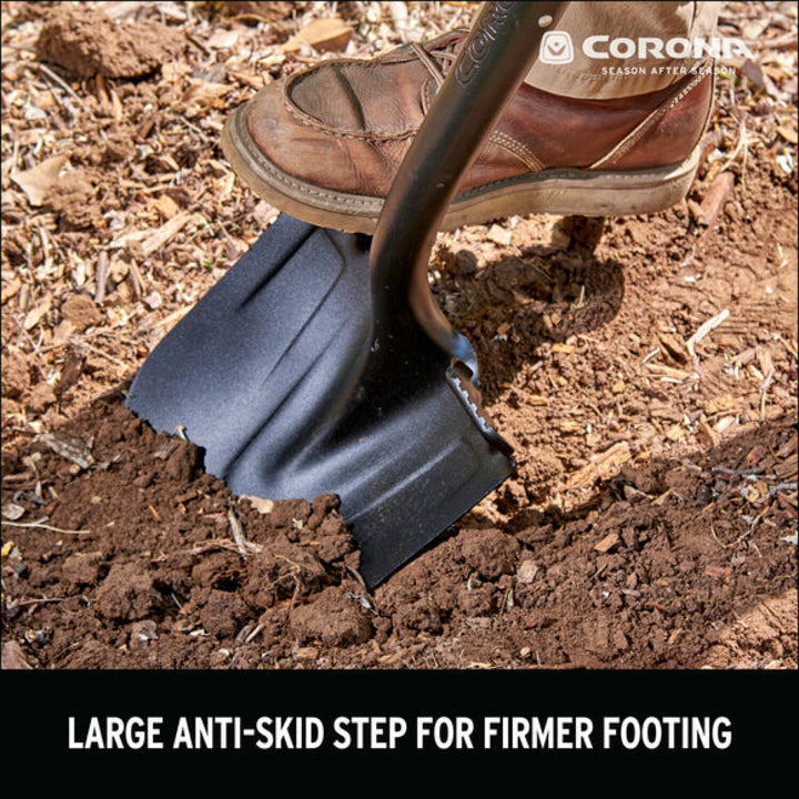Corona SS16120  14 Round Square Point Fiberglass Handle Shovel
