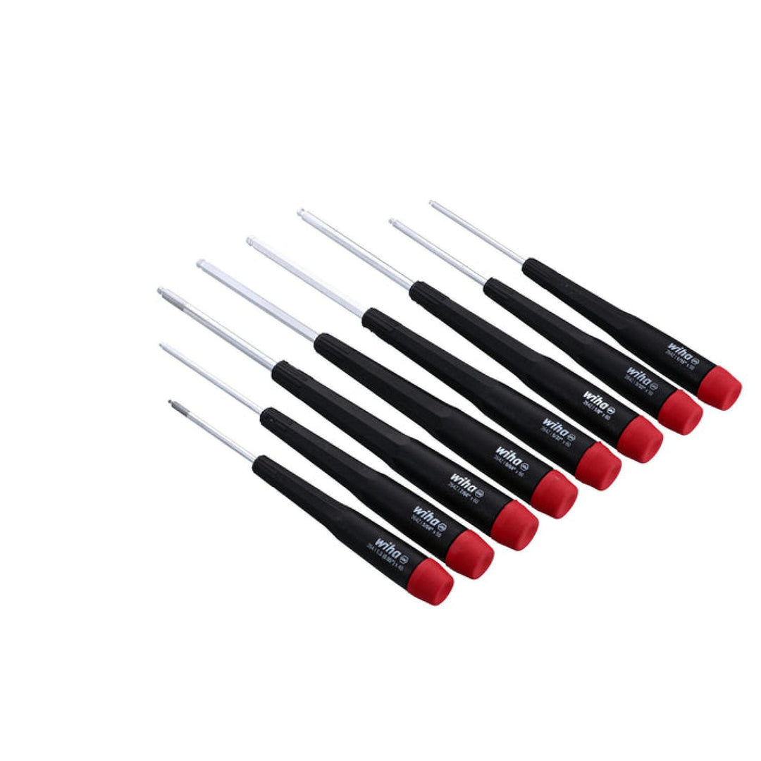 Wiha Tools 26499 Precision Ball End Hex Inch Screwdriver w/ Canvas Pouch, 8 Pc.