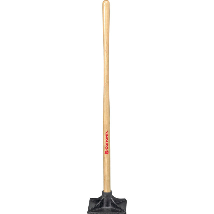 Corona UT 60050 Dirt Tamp, 8 in. x 8 in., 43 in. Ash Wood Handle