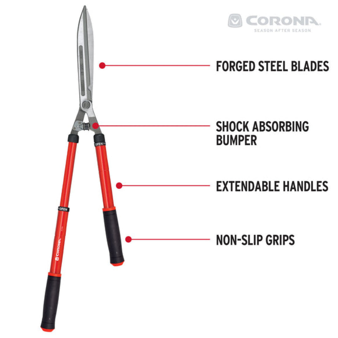 Corona HS 3950 ExtendableREACH Hedge Shears - 10 Inch