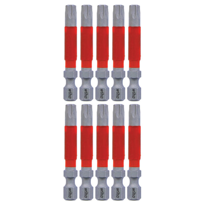 Wiha Tools 76558 MaxxTor Impact Bit TORX® T30 x 49mm - 10 Pack