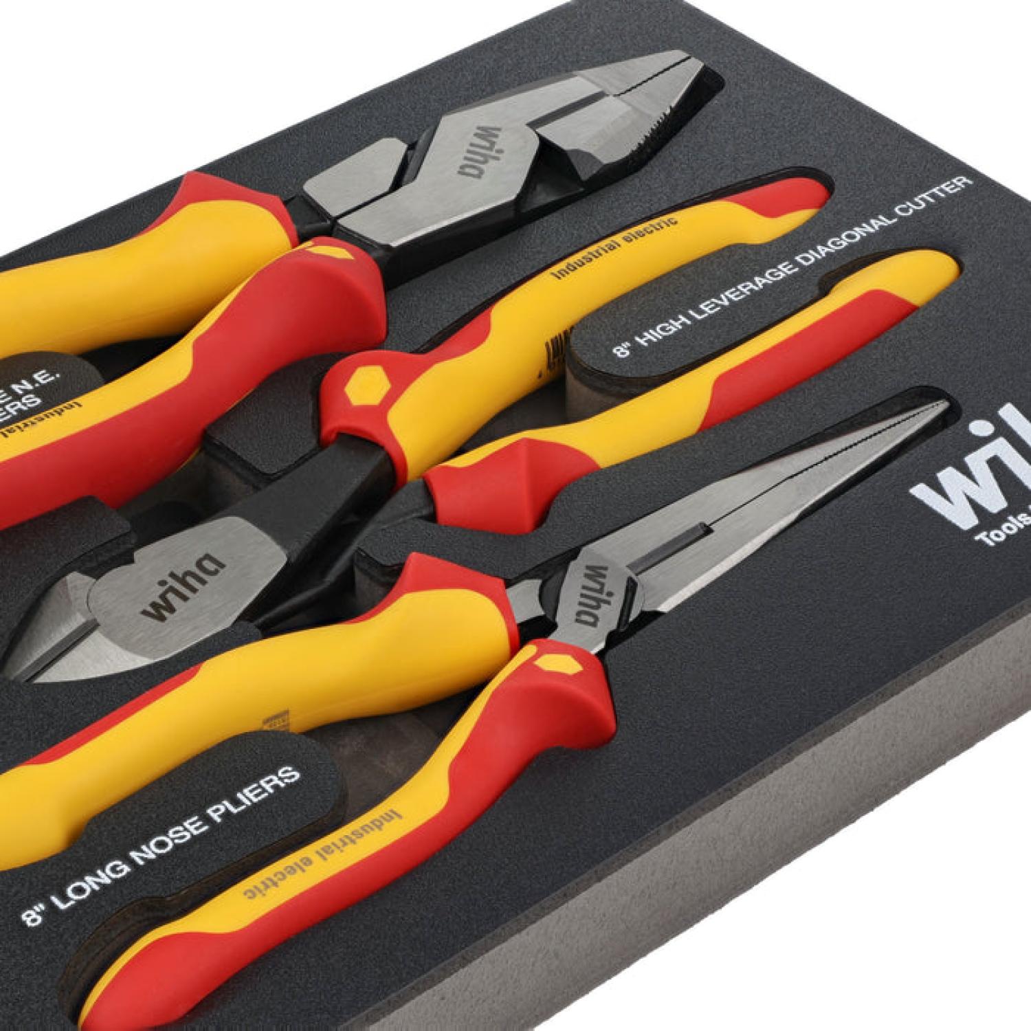 Wiha 32960 3 Piece Insulated Pliers and Cutters Tray Set – Haus of