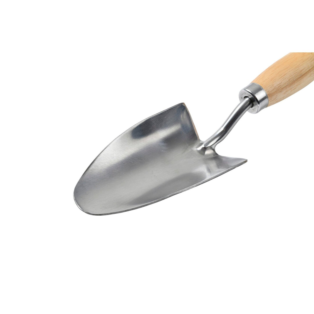 Corona GTH/SHTMHRHS Mid-Handled Stainless Steel Trowel, Wood Grip, RHS Endorsed
