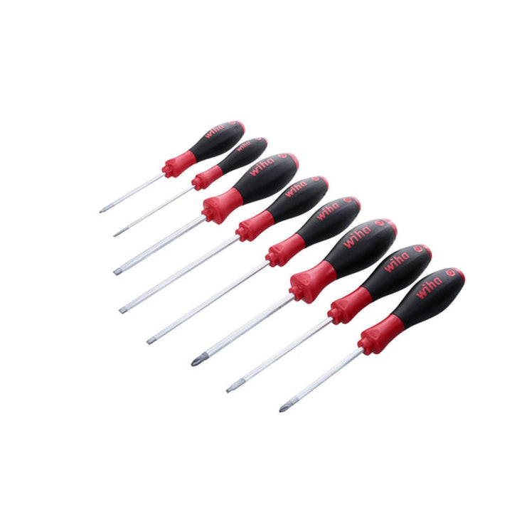 Wiha Tools 30289 8 Piece SoftFinish Slotted and Phillips and Square Screwdriver Set