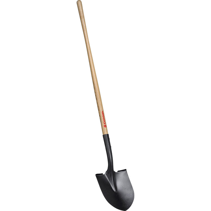 Corona SS 26000 Round Point Shovel, 15-Gauge, 12. in Head, 48 in. Wood Handle