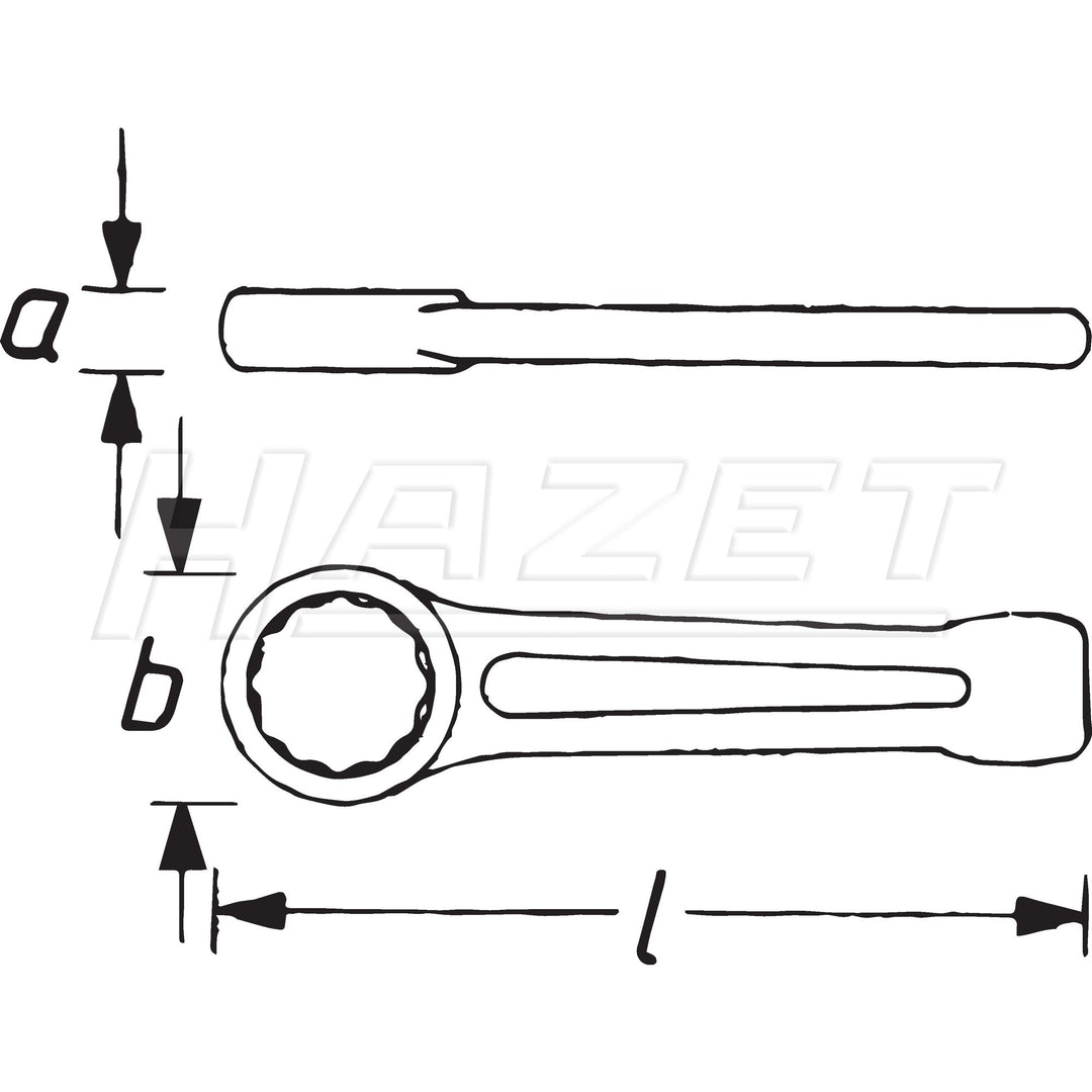 Hazet 642-41 12-Point 41 Striking Face Pattern Box-End Wrench