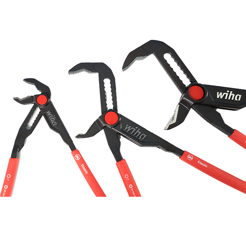 Wiha Tools 32669 Soft Grip Push Button Adjustable Water Pump Pliers 3 Piece Set