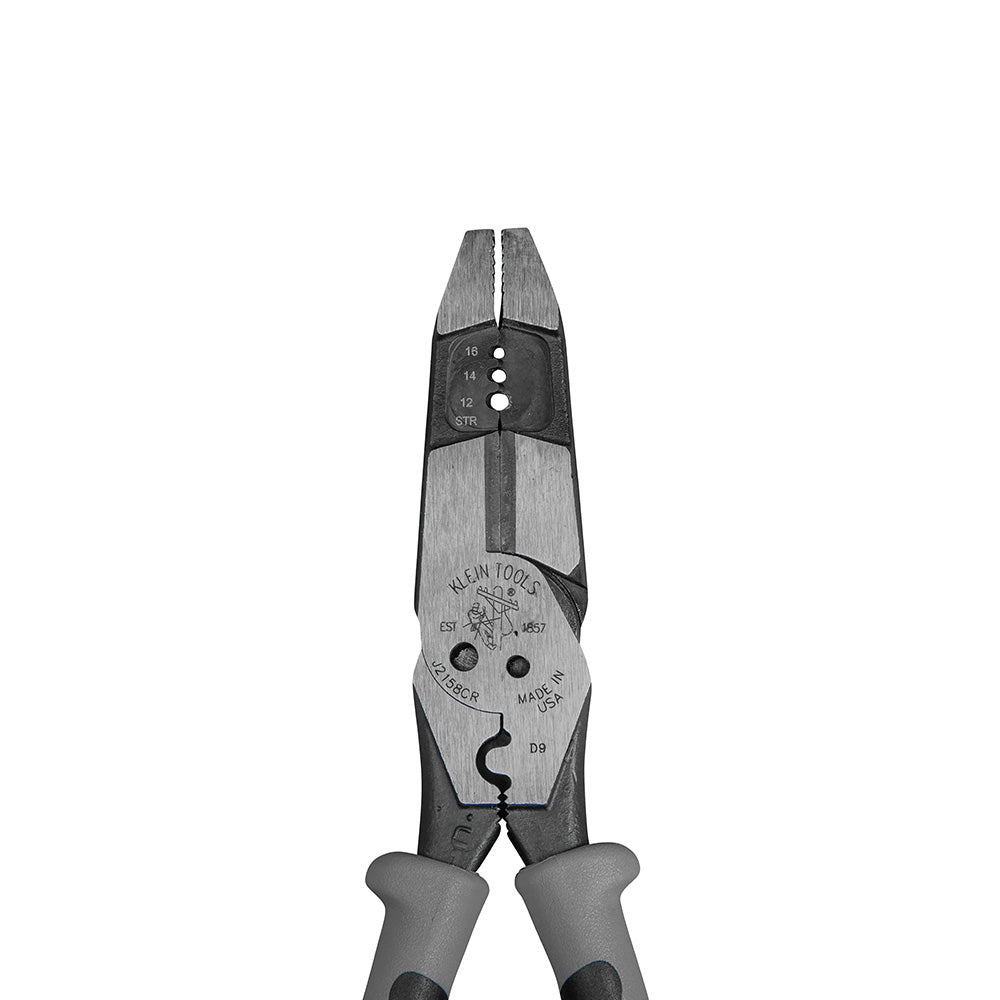 Klein Tools J215-8CR Pliers, Hybrid Multi Purpose Tool with Crimper, Bolt Shearing Holes and Stripper