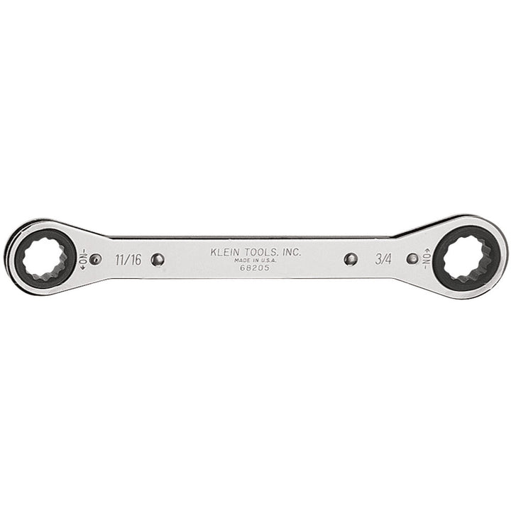 Klein Tools 68205 Ratcheting Box Wrench 11/16 x 3/4-Inch