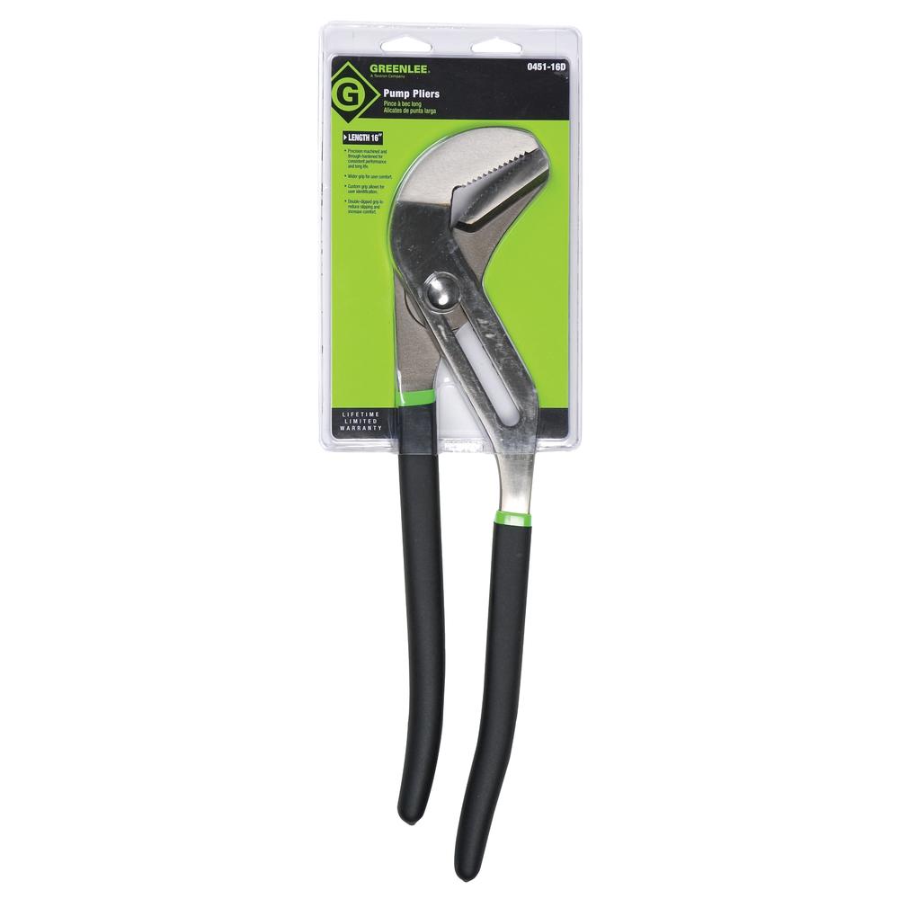 Greenlee 0451-16D - Pliers, Pump, 16" Dipped