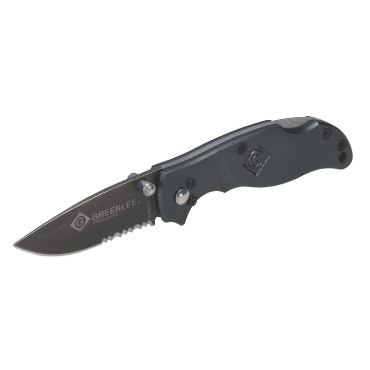 Greenlee 0652-25 Folding Knife,Drop Point,5-3/4 In,Black