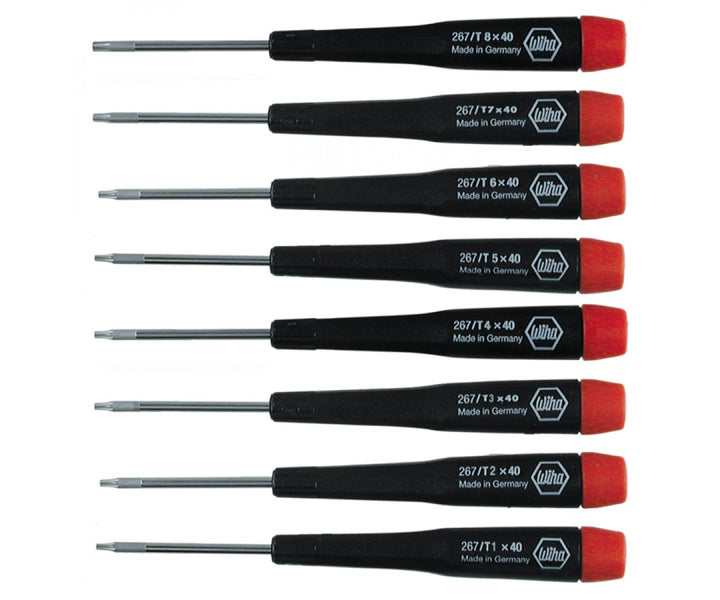 Wiha Tools 26791 T1-T8 Precision TORX® Screwdriver, 8 Pc. Set