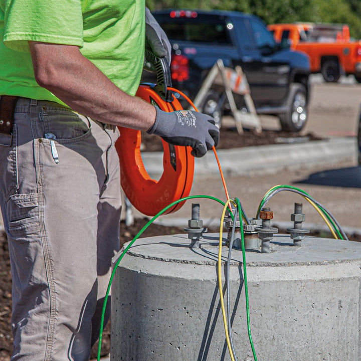 Klein Tools 56350 Fiberglass Fish Tape with Spiral Steel Leader, 50-Foot