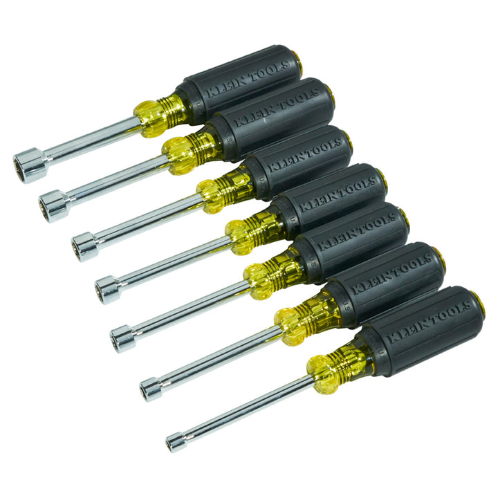 Klein Tools 631M Magnetic Nut Driver Set 3-Inch Shaft, 7 Piece