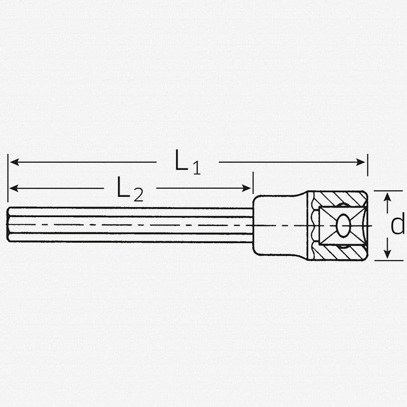Stahlwille 03151206 2054/6 1/2" Hex Socket, 6 mm
