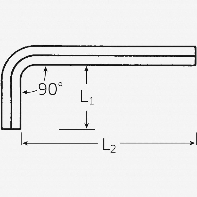 Stahlwille 43210006 Extra Long Hex Key Wrench 6mm
