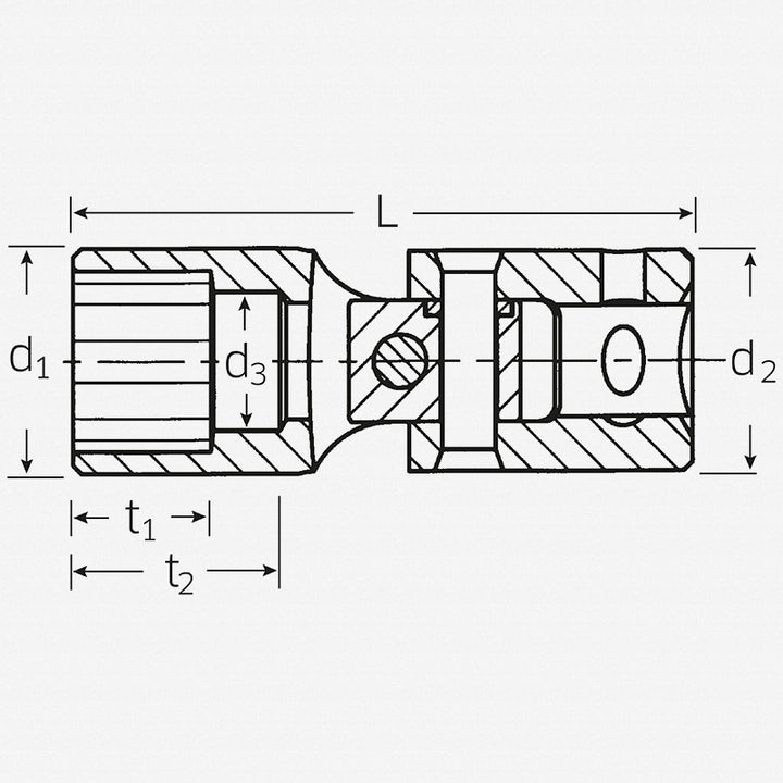 Stahlwille 01140009 Spanner 402 Uniflex Socket, 9 mm 1/4 Inch Drive