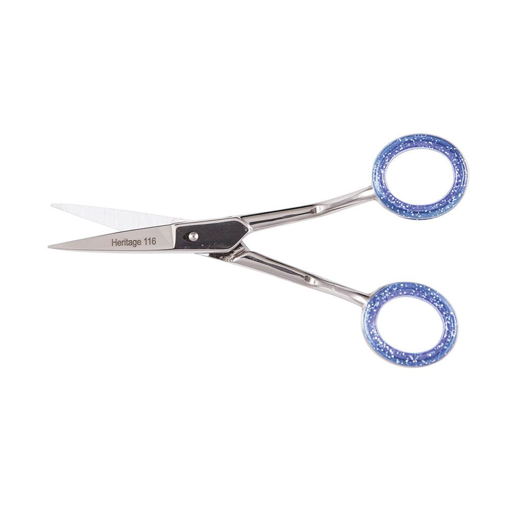 Heritage Cutlery 116C 5-5/8'' Machine Embroidery Scissor / xtra bent handle / Curved Blade