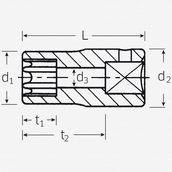 Stahlwille 01270004 40TX External TORX® Socket, E4 1/4" Drive